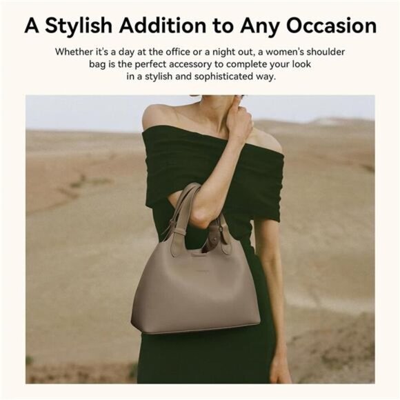 Trendy Slouchy Bags Vegan Leather Apricot - Picture 4 of 7